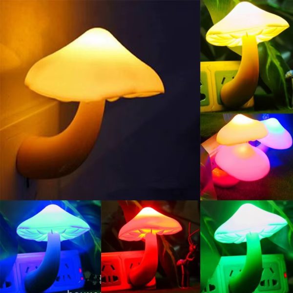 Mushroom Shape Led Night Light | Flower Lamp Bedroom Baby Room Lamps For Family, Friend Or Kids Gifts (random Colors)