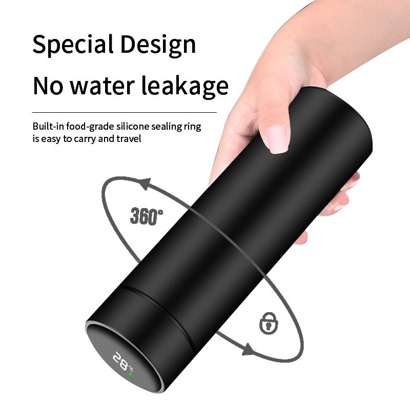 Temperature Display Vacuum Insulated Water Bottle Thermo Flask Made Of Premium Stainless Steel Coffee Cup