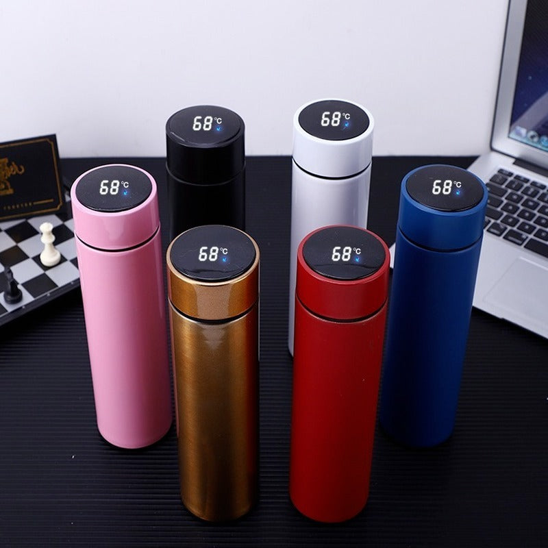 Temperature Display Vacuum Insulated Water Bottle Thermo Flask Made Of Premium Stainless Steel Coffee Cup